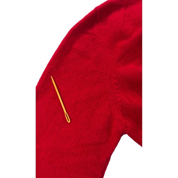 Valerie Stevens Cashmere Sweater P Medium Red Turtleneck 2-Ply 100% Cashmere - Picture 5 of 9